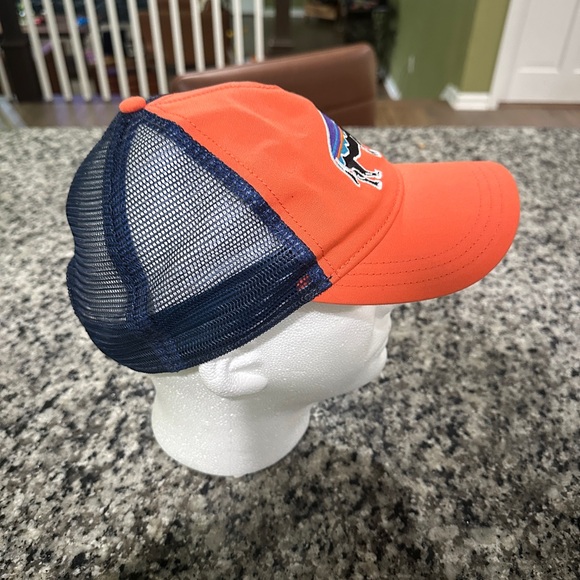 PATAGONIA Orange & Blue "Buffalo" Snapback Truckers Hat - Picture 2 of 5